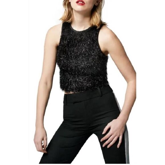 NWT Smythe Tinsel Tank Black Metallic size Medium - Picture 1 of 8